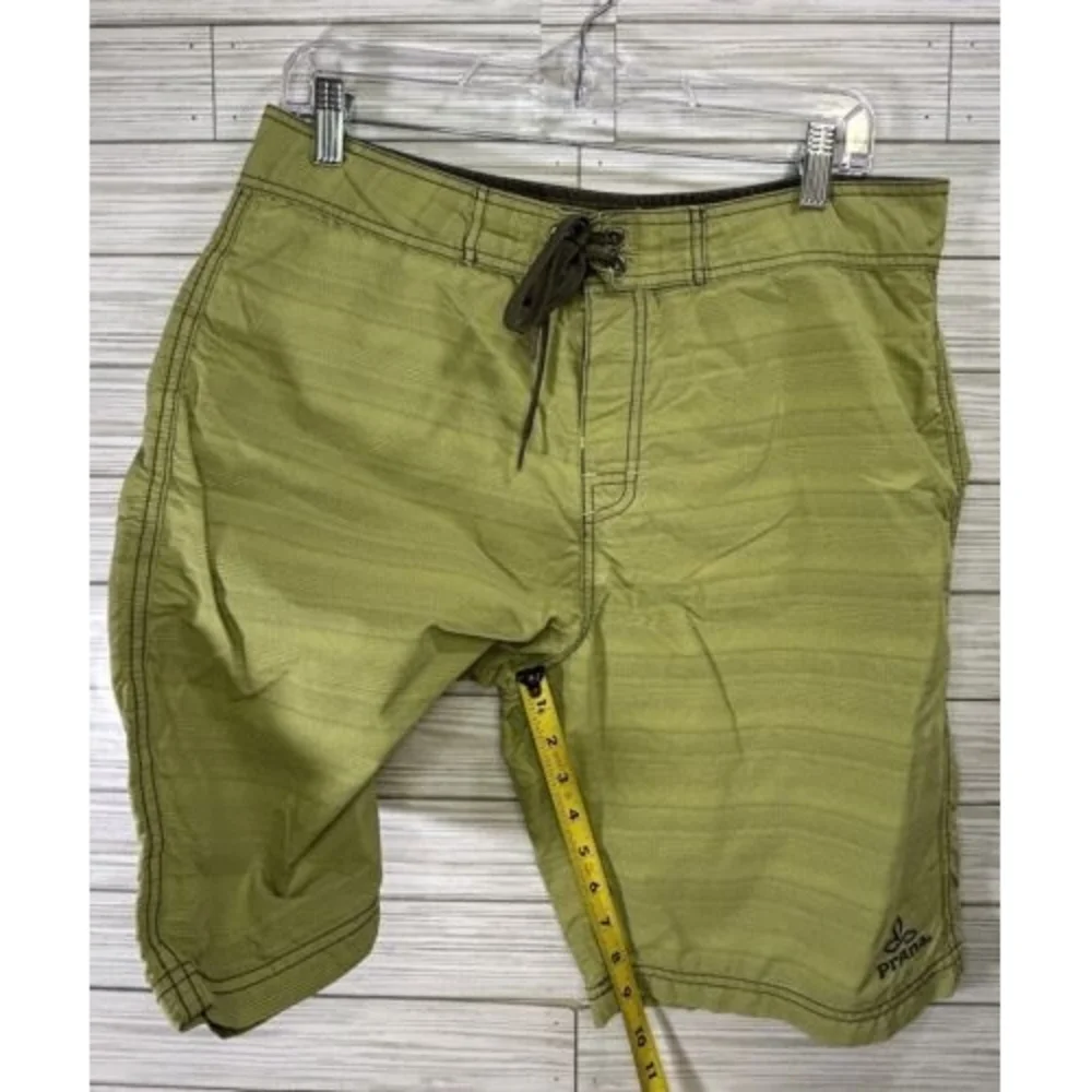 PrAna Bundle‎ Men's Size 33 El Porto Short Sea Green/Blue Swim Board Shorts